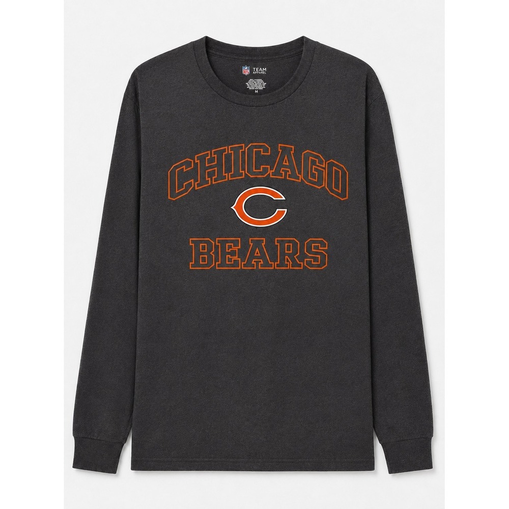 Chicago Bears NFL Team Apparel Long Sleeve Soft T-Shirt Medium NWT